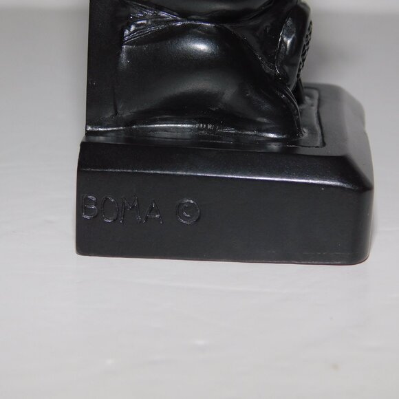 BOMA Raven Queen Bear Beaver 6.5" Black Resin Totem Pole Native Haida Artwork - Picture 8 of 12